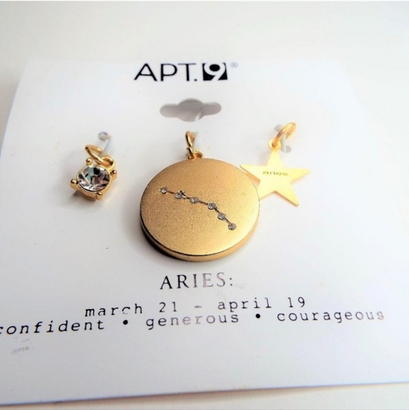 New Apt 9 Aries Zodiac Charms 3 Piece Set - Picture 1 of 4